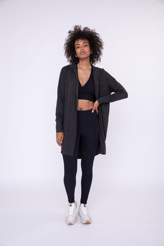 Longline Hooded Cardigan *Online Only* - Premium clothing at Lonnys NY - Just $53! Shop Womens clothing now 