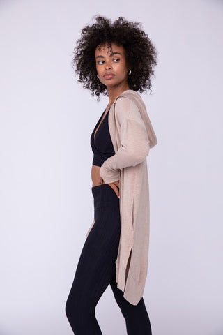 Longline Hooded Cardigan *Online Only* - Premium clothing at Lonnys NY - Just $53! Shop Womens clothing now 