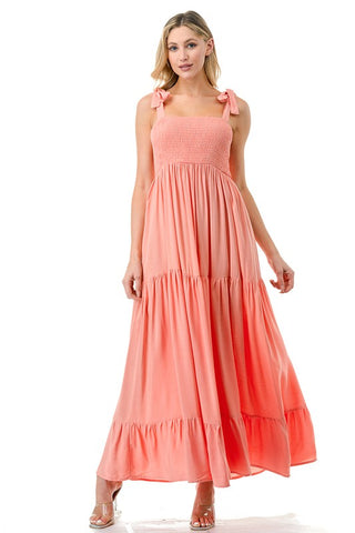 Women Smocked Top with Tiered Bottom Maxi Dress *Online Only* - Premium  from Annva USA - Just $50.88! Shop now 