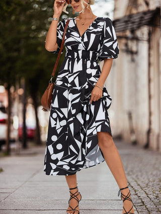 Abstract Printed Womens Dress *Online Only* - Premium clothing at Lonnys NY - Just $65! Shop Womens clothing now 