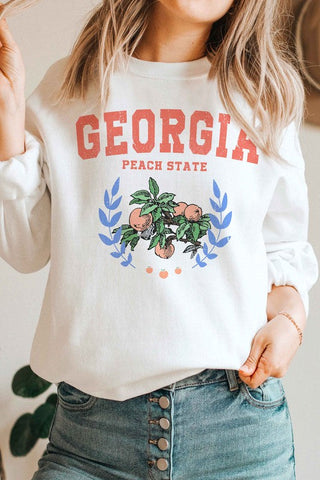GEORGIA PEACH STATE GRAPHIC SWEATSHIRT *Online Only* - Premium  at Lonnys NY - Just $66.63! Shop Womens clothing now 
