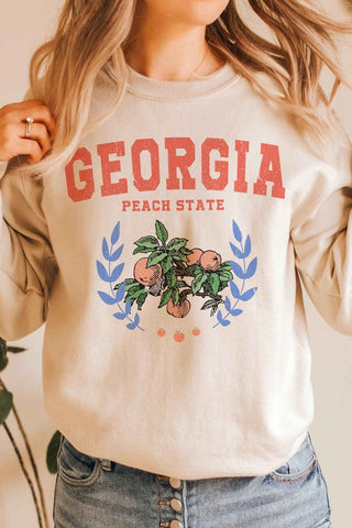 GEORGIA PEACH STATE GRAPHIC SWEATSHIRT *Online Only* - Premium  at Lonnys NY - Just $66.63! Shop Womens clothing now 