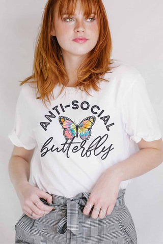 Anti Social Graphic Tee - Premium  from Khristee - Just $40! Shop now 