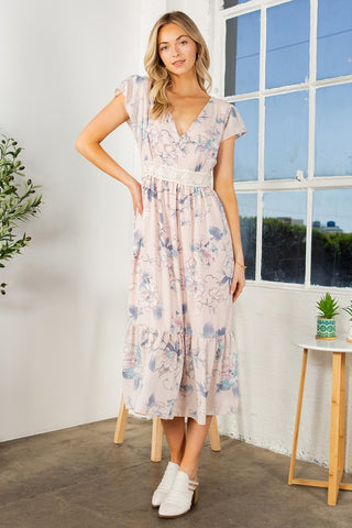 Lace Detailed Flutter Sleeve Ruffle Dress *Online Only* - Premium dresses at Lonnys NY - Just $88! Shop Womens clothing now 