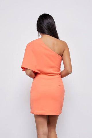 One Shoulder Wrap Dress   *Online Only* - Premium  at Lonnys NY - Just $53.63! Shop Womens clothing now 