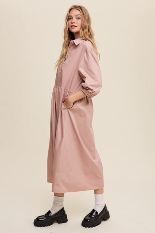 Button Front Puff Sleeve Baby doll Maxi Dress *Online Only* - Premium dresses from Listicle - Just $83! Shop now 