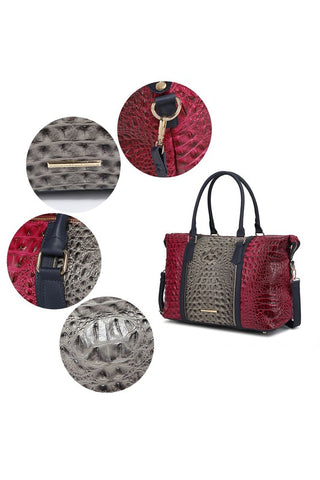 Mia K Faux Crocodile Weekender Duffle Bag *Online Only* - Premium Bags at Lonnys NY - Just $175! Shop Womens clothing now 