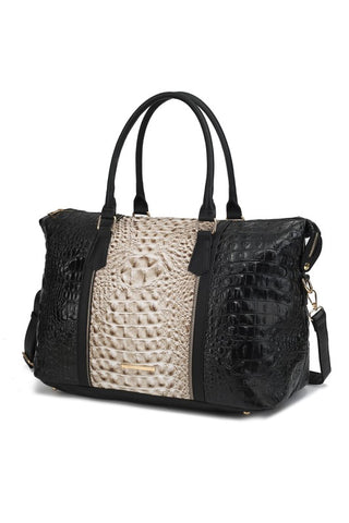 Mia K Faux Crocodile Weekender Duffle Bag *Online Only* - Premium Bags at Lonnys NY - Just $175! Shop Womens clothing now 