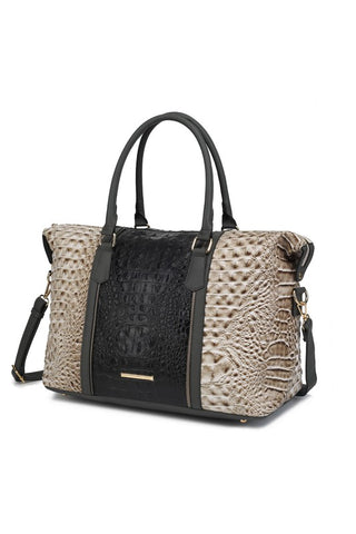 Mia K Faux Crocodile Weekender Duffle Bag *Online Only* - Premium Bags at Lonnys NY - Just $175! Shop Womens clothing now 