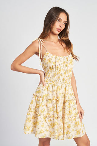 SPAGHETTI STRAP MINI DRESS WITH SMOCKED WAIST *Online Only* - Premium  at Lonnys NY - Just $74.75! Shop Womens clothing now 