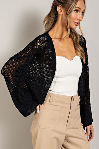 Eyelet Knit Cardigan *Online Only* - Premium  from eesome - Just $63! Shop now 