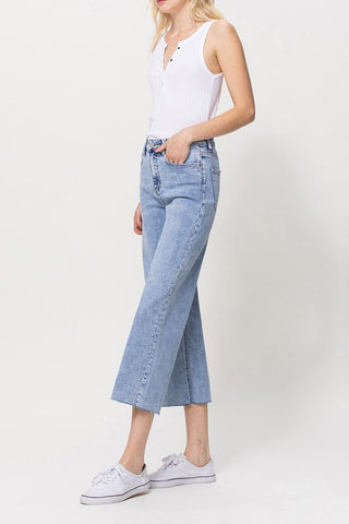 High Rise Crop Wide Leg Jeans *Online Only* - Premium clothing at Lonnys NY - Just $69! Shop Womens clothing now 