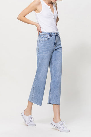 High Rise Crop Wide Leg Jeans *Online Only* - Premium clothing at Lonnys NY - Just $69! Shop Womens clothing now 