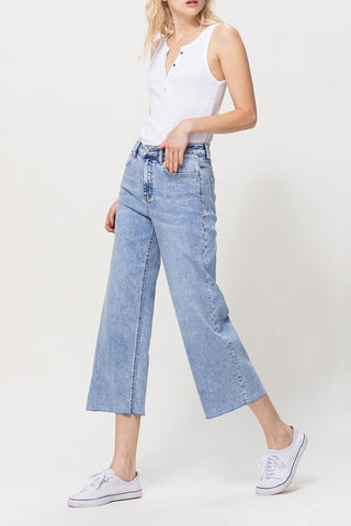 High Rise Crop Wide Leg Jeans *Online Only* - Premium clothing at Lonnys NY - Just $69! Shop Womens clothing now 