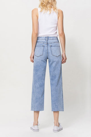 High Rise Crop Wide Leg Jeans *Online Only* - Premium clothing at Lonnys NY - Just $69! Shop Womens clothing now 