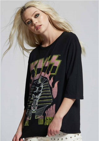 Kiss Hot in the Shade Tour 3/4 Sleeve Tee *Online Only* - Premium Shirts & Tops at Lonnys NY - Just $71.50! Shop Womens clothing now 