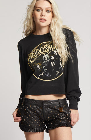 Aerosmith Back In The Saddle Puff Long Sleeve Tee *Online Only* - Premium Shirts & Tops at Lonnys NY - Just $78! Shop Womens clothing now 