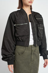 CROPPED BOMBER JACKET *Online Only*