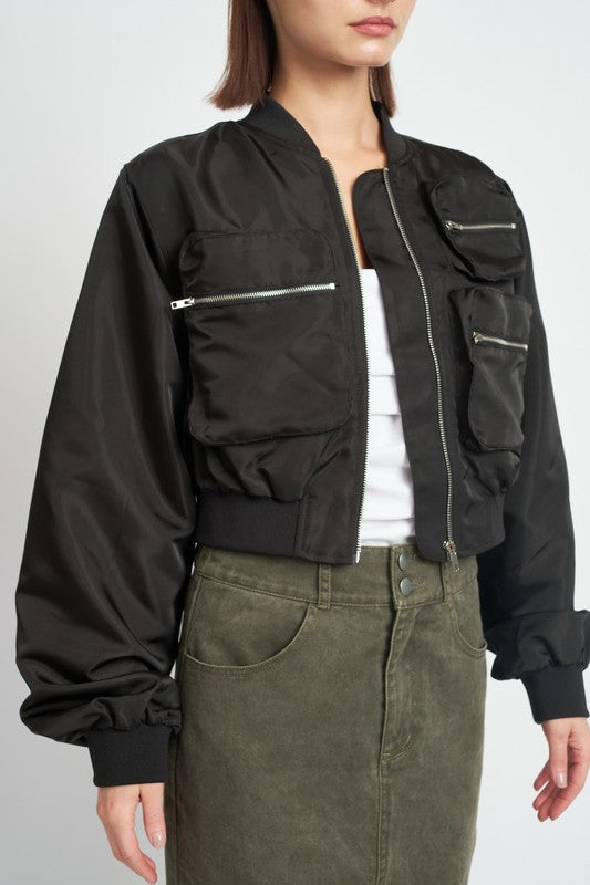 CROPPED BOMBER JACKET *Online Only*