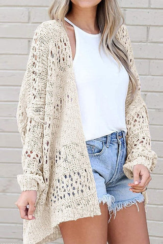 Crochet Dolman Knit Sleeve Cardigan *Online Only* - Premium  from EG fashion - Just $65! Shop now 