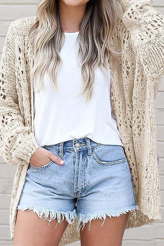 Crochet Dolman Knit Sleeve Cardigan *Online Only* - Premium  at Lonnys NY - Just $65! Shop Womens clothing now 