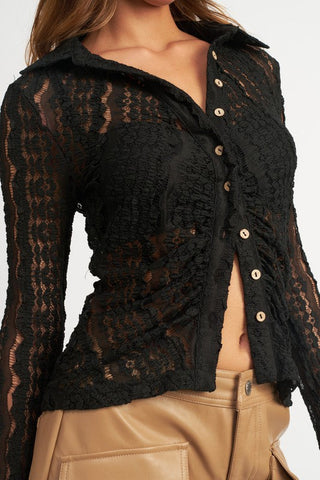 BELL SLEEVE LACE TOP *Online Only* - Premium  from Emory Park - Just $61.75! Shop now 
