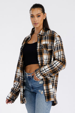 Boyfriend Oversized Soft Flannel Shacket *Online Only* - Premium Shirts & Tops at Lonnys NY - Just $55! Shop Womens clothing now 