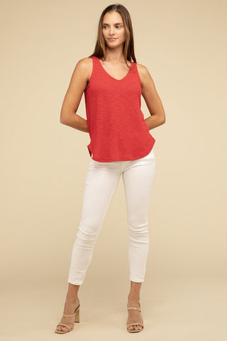 V Neck Cami Tank *Online Only* - Premium Shirts & Tops at Lonnys NY - Just $34! Shop Womens clothing now 