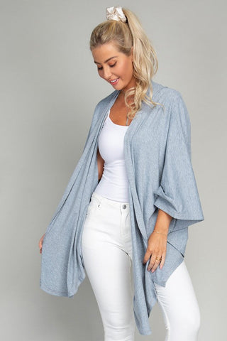 Drop Shoulder Open Front Cardigan *Online Only* - Premium  from Nuvi Apparel - Just $37! Shop now 
