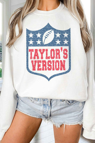 TAYLORS VERSION FOOTBALL GRAPHIC SWEATSHIRT *Online Only* - Premium  from ALPHIA - Just $75! Shop now 