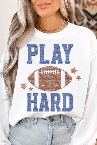 Play Hard Football Sweatshirt *Online Only* - Premium clothing at Lonnys NY - Just $66! Shop Womens clothing now 