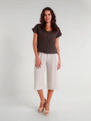 Femme Fatale Linen Gauchos