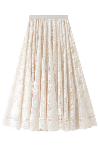 Lace Chiffon Midi Skirt *Online Only* - Premium clothing at Lonnys NY - Just $55! Shop Womens clothing now 