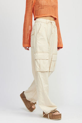 Cargo Pants with Drawstrings *Online Only* - Premium  from Emory Park - Just $90! Shop now 
