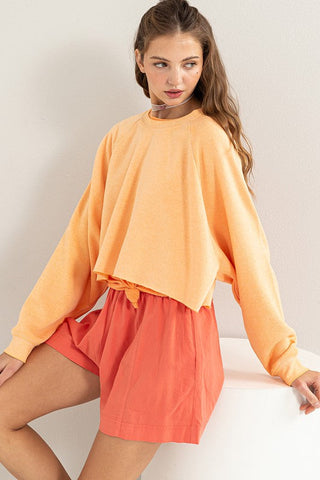 Laid Back Crop Sweatshirt  *Online Only* - Premium  at Lonnys NY - Just $45! Shop Womens clothing now 