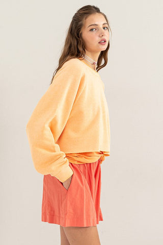 Laid Back Crop Sweatshirt  *Online Only* - Premium  at Lonnys NY - Just $45! Shop Womens clothing now 
