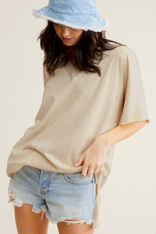 Mineral Washed Oversized Short Sleeve T-Shirt *Online Only* - Premium clothing at Lonnys NY - Just $50! Shop Womens clothing now 