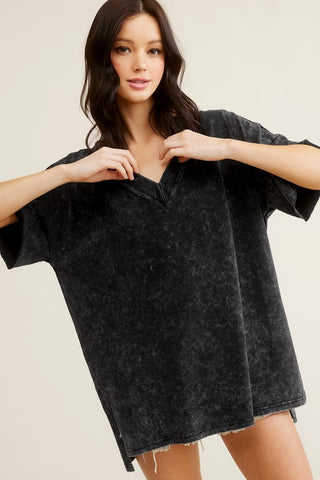 Mineral Washed Oversized Short Sleeve T-Shirt *Online Only* - Premium clothing at Lonnys NY - Just $50! Shop Womens clothing now 