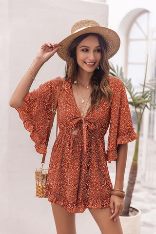 Ruffled Trim Romper *Online Only* - Premium clothing at Lonnys NY - Just $60! Shop Womens clothing now 