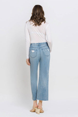 Mid Rise Crop Wide Leg Jeans  *Online Only* - Premium  at Lonnys NY - Just $90! Shop Womens clothing now 