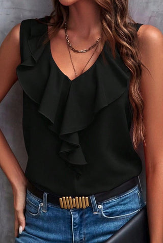 Ruffle Neck Top *Online Only* - Premium clothing at Lonnys NY - Just $60! Shop Womens clothing now 