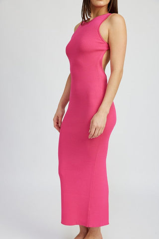 OPEN BACK MAXI KNIT DRESS *Online Only* - Premium  at Lonnys NY - Just $74.75! Shop Womens clothing now 