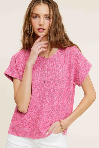 Lightweight Short Sleeve Sweater *Online Only* - Premium clothing at Lonnys NY - Just $55! Shop Womens clothing now 