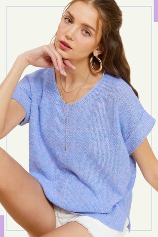 Lightweight Short Sleeve Sweater *Online Only* - Premium clothing at Lonnys NY - Just $55! Shop Womens clothing now 