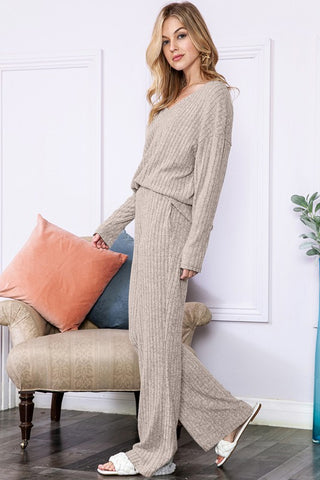 Knit Loungewear Set *Online Only* - Premium clothing at Lonnys NY - Just $78! Shop Womens clothing now 