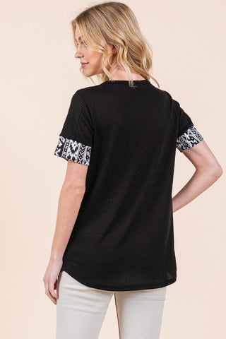 Tie Front Short Sleeve Top  *Online Only* - Premium  at Lonnys NY - Just $45! Shop Womens clothing now 