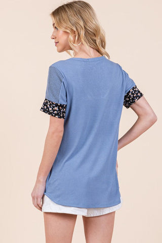 Tie Front Short Sleeve Top  *Online Only* - Premium  at Lonnys NY - Just $45! Shop Womens clothing now 