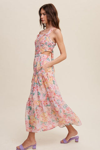 Floral Bubble Textured Two-Piece Style Maxi Dress *Online Only* - Premium dresses from Listicle - Just $83.48! Shop now 