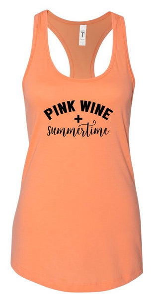 Pink Wine and Summertime Graphic Tank *Online Only* - Premium clothing at Lonnys NY - Just $36! Shop Womens clothing now 