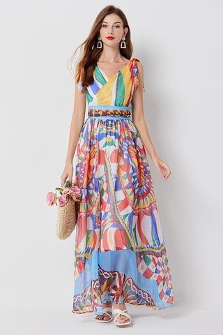 Chiffon Printed Maxi Dress *Online Only* - Premium clothing at Lonnys NY - Just $98! Shop Womens clothing now 